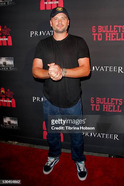 Tom Welling attends the launch of '6 Bullets To Hell' on May 10, 2016 in Los Angeles, California.