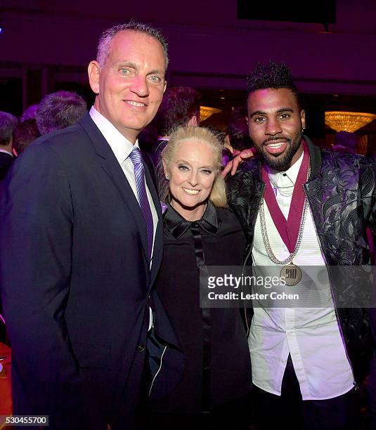 President & CEO Mike O'Neill, BMI Vice President & General Manager, Writer/Publisher Relations Barbara Cane, and songwriter Jason Derulo attend The...