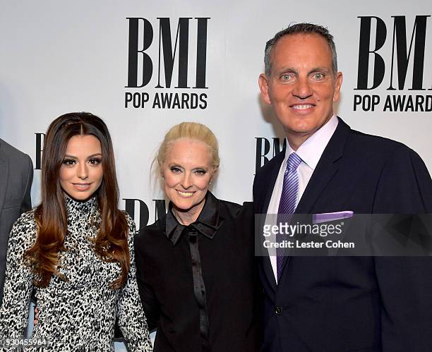 Singer/songwriter Cher Lloyd, BMI Vice President & General Manager, Writer/Publisher Relations Barbara Cane, and BMI President & CEO Mike O'Neill...