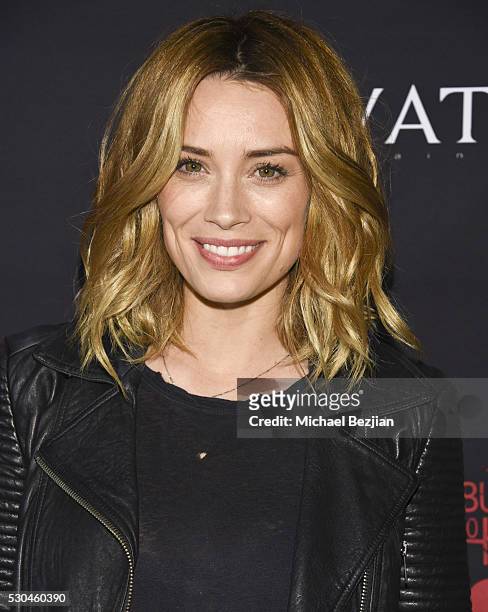 Actress Arielle Vandenberg arrives at the "6 Bullets To Hell" Mobile Game Launch Party on May 10, 2016 in Los Angeles, California.