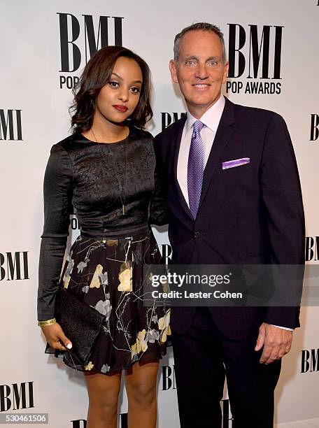 Singer-songwriter Ruth B and BMI President & CEO Mike O'Neill attend The 64th Annual BMI Pop Awards, honoring Taylor Swift and songwriting duo Mann &...