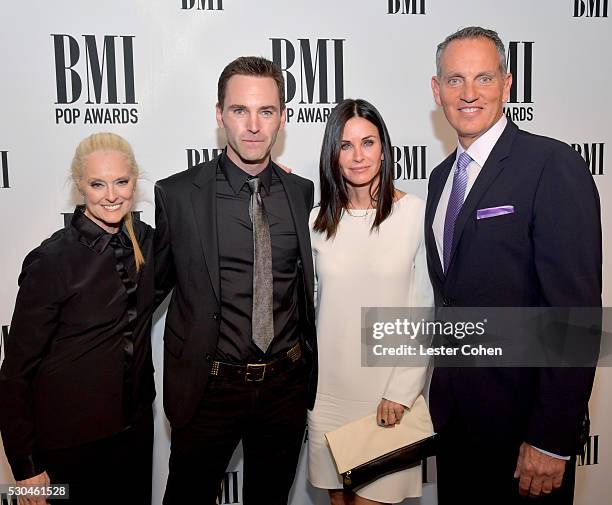 Vice President & General Manager, Writer/Publisher Relations Barbara Cane, musician Johnny McDaid of Snow Patrol, actress Courteney Cox, and BMI...