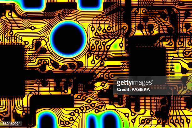printed circuit, macrophotograph - flexible printed circuit board stock pictures, royalty-free photos & images