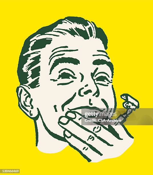 man shaving - shaving stock illustrations