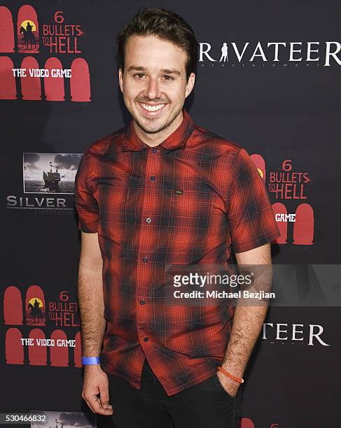 Actor Chris Reinacher arrives at the "6 Bullets To Hell" Mobile Game Launch Party on May 10, 2016 in Los Angeles, California.