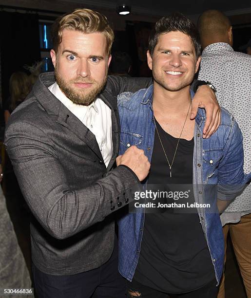 Actor Randy Wayne and Daniel Bucco attend the "6 Bullets To Hell" Mobile Game Launch Party on May 10, 2016 in Los Angeles, California.