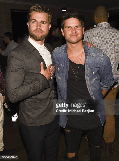 Actor Randy Wayne and Daniel Bucco attend the "6 Bullets To Hell" Mobile Game Launch Party on May 10, 2016 in Los Angeles, California.