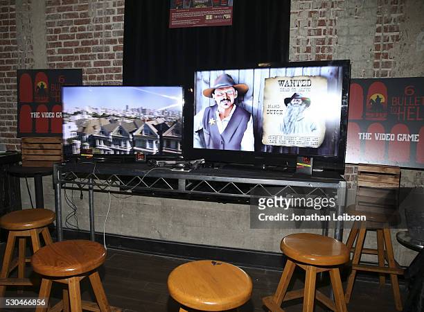 General view as seen at the "6 Bullets To Hell" Mobile Game Launch Party on May 10, 2016 in Los Angeles, California.