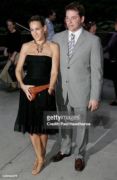 Actress Sarah Jessica Parker and her husband actor Matthew Broderick attend the opening of "The Paris Letter" at the Laura Pels Theatre June 9, 2005...