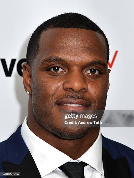 Football player Jasper Brinkley attends the Joyful Heart Foundation honors Vice President Joe Biden at Joyful Revolution Gala on May 10, 2016 in New...