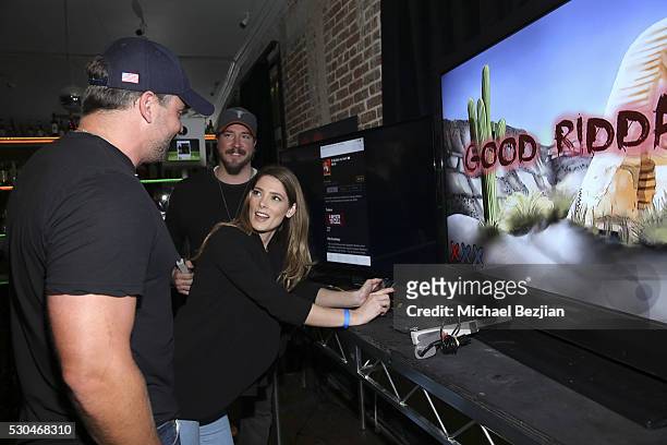 Actors Tanner Beard and Ashley Greene attend the "6 Bullets To Hell" Mobile Game Launch Party on May 10, 2016 in Los Angeles, California.