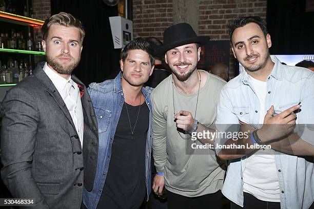 Actor Randy Wayne , Daniel Bucco and friends attend the "6 Bullets To Hell" Mobile Game Launch Party on May 10, 2016 in Los Angeles, California.