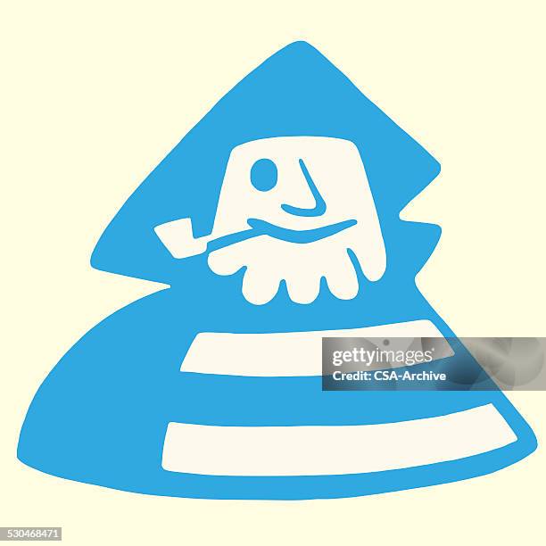 fischer rauchen sie eine wasserpfeife - felsmalerei stock-grafiken, -clipart, -cartoons und -symbole