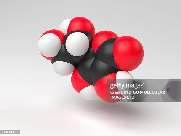 vitamin c molecule. computer model showing the structure of a molecule of vitamin (ascorbic acid). vitamin c is found in fruit and vegetables and is also a powerful antioxidant. deficiency in vitamin c leads to scurvy. - ascorbic acid stock pictures, royalty-free photos & images