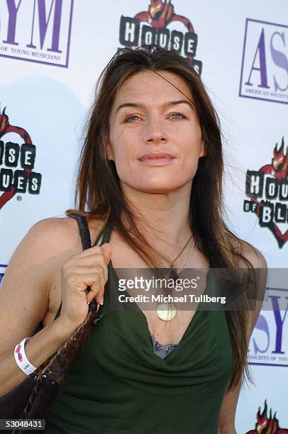 Singer Deborah Falconer arrives at the American Society of Young Musicians' 13th Annual Spring Concert Awards at the House Of Blues on June 9, 2005...