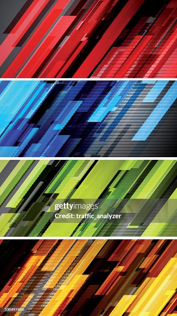 Abstract lines banners