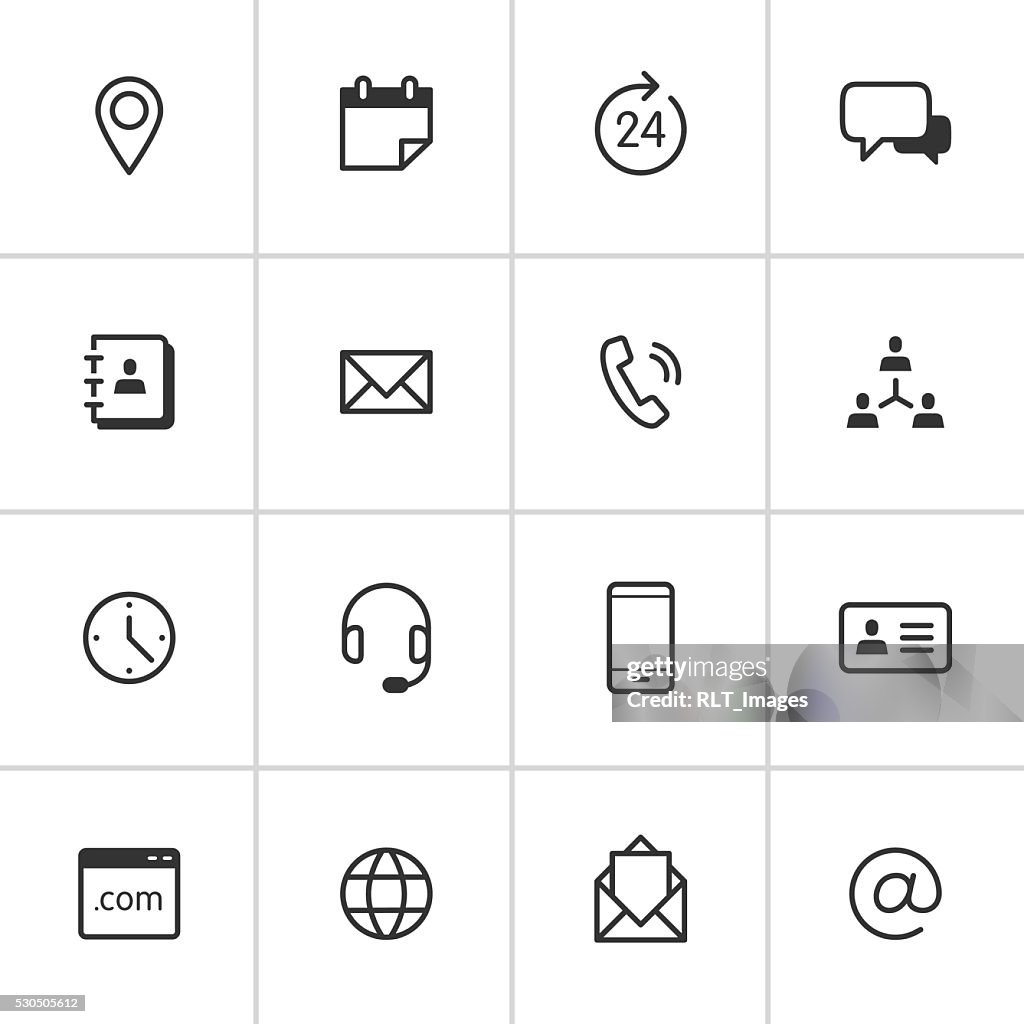 Contact Icons — Inky Series