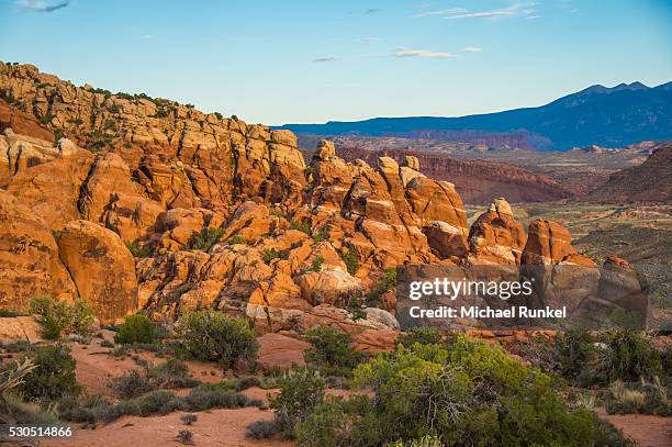 fiery furnace, a maze like passageway, arches national park, utah, united states of america, north america - fiery furnace arches national park stock pictures, royalty-free photos & images