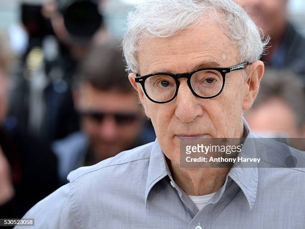 Director Woody Allen attends the 'Cafe Society' photocall during the 69th annual Cannes Film Festival at Palais des Festivals on May 11, 2016 in...