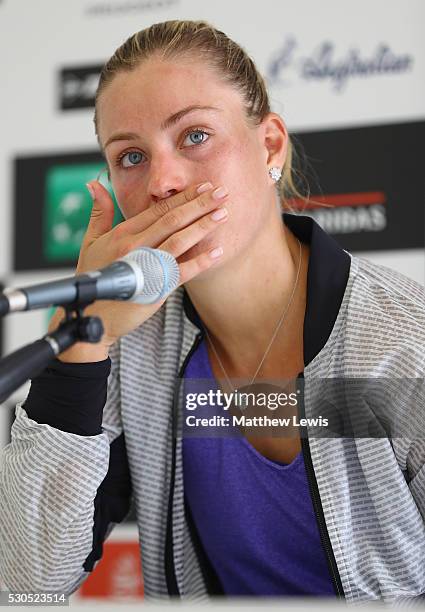 Angelique Kerber of Germany pictured during a press conference during day four of the The Internazionali BNL d'Italia 2016 on May 11, 2016 in Rome,...