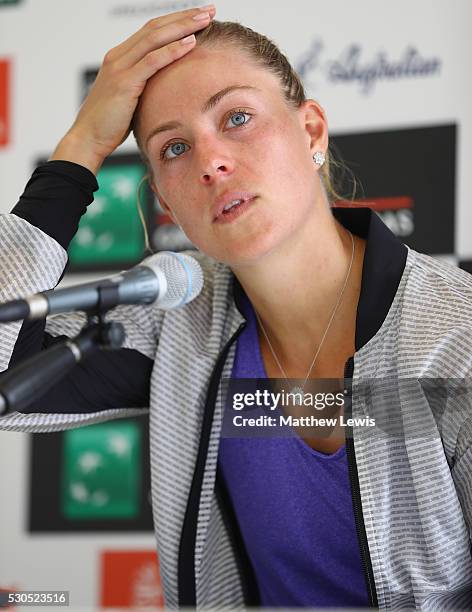 Angelique Kerber of Germany pictured during a press conference during day four of the The Internazionali BNL d'Italia 2016 on May 11, 2016 in Rome,...