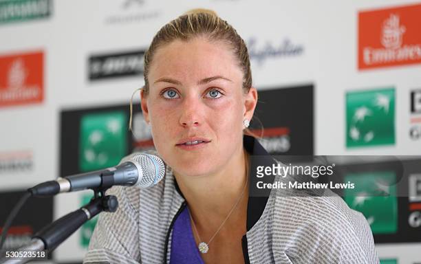 Angelique Kerber of Germany pictured during a press conference during day four of the The Internazionali BNL d'Italia 2016 on May 11, 2016 in Rome,...