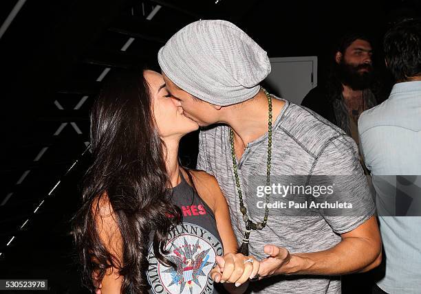 Engagement Rings Detail, Actors Cherie Jimenez and Sean Faris attend the launch of "6 Bullets To Hell" the video game and the movie on May 10, 2016...