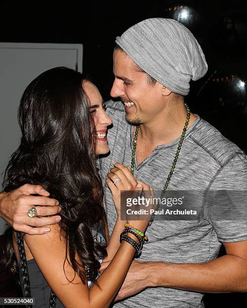 Engagement Rings Detail, Actors Cherie Jimenez and Sean Faris attend the launch of "6 Bullets To Hell" the video game and the movie on May 10, 2016...
