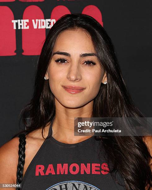 Actress Cherie Jimenez attends the launch of "6 Bullets To Hell" the video game and the movie on May 10, 2016 in Los Angeles, California.