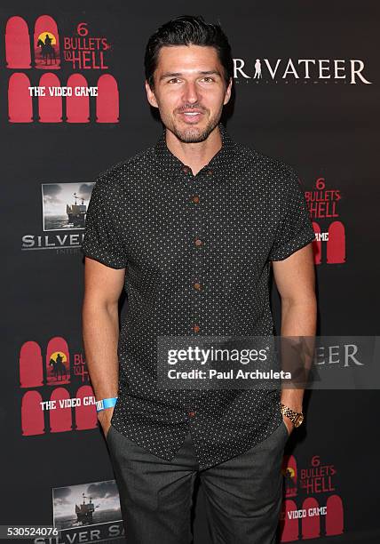 Actor Russell Quinn Cummings attends the launch of "6 Bullets To Hell" the video game and the movie on May 10, 2016 in Los Angeles, California.