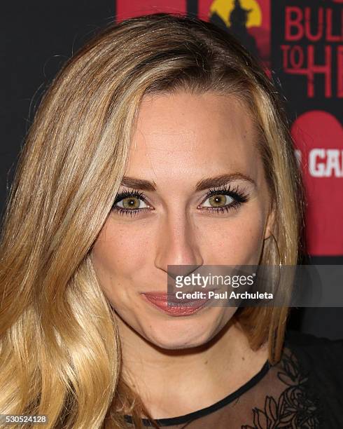 Actress Lyndsi Larose attends the launch of "6 Bullets To Hell" the video game and the movie on May 10, 2016 in Los Angeles, California.