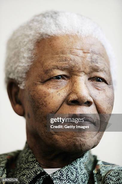 Nelson Mandela attends a photocall ahead of tonight's "46664 Arctic" concert, at the Rica Hotel on June 11, 2005 in Tromso, Norway. The fourth...