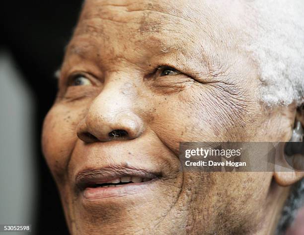 Nelson Mandela attends a photocall ahead of tonight's "46664 Arctic" concert, at the Rica Hotel on June 11, 2005 in Tromso, Norway. The fourth...