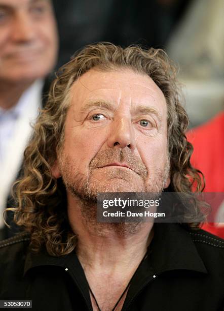 Artist Robert Plant attends a photocall ahead of tonight's "46664 Arctic" concert, at the Rica Hotel on June 11, 2005 in Tromso, Norway. The fourth...