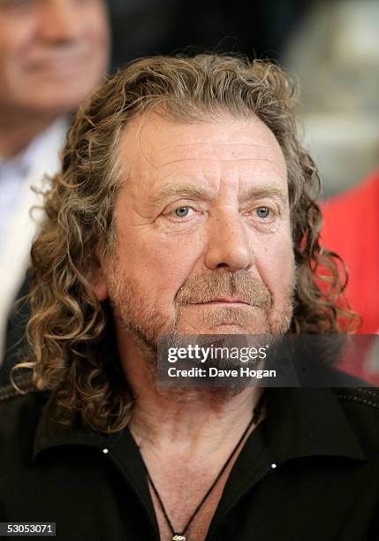 Artist Robert Plant attends a photocall ahead of tonight's "46664 Arctic" concert, at the Rica Hotel on June 11, 2005 in Tromso, Norway. The fourth...