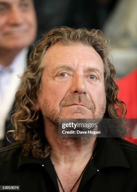 Artist Robert Plant attends a photocall ahead of tonight's "46664 Arctic" concert, at the Rica Hotel on June 11, 2005 in Tromso, Norway. The fourth...