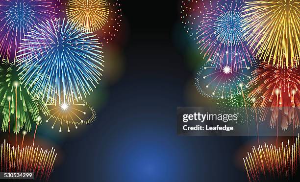 holiday background[fireworks] - red hot summer party stock illustrations