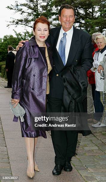 Niki Pilic , Ex Davis cup Coach of Michael Stich and his wife Gorana poses at the Sankt Severin church on June 11, 2005 at Sylt, in Germany. Michael...