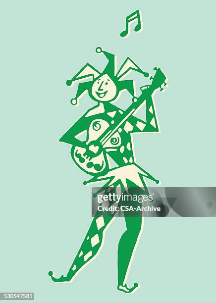 hofnarr musik machen - jester stock-grafiken, -clipart, -cartoons und -symbole