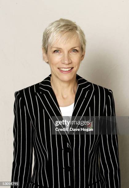 Annie Lennox poses in the studio at the "46664 Arctic" concert, at Fyllingen on June 11, 2005 in Tromso, Norway. The fourth concert aims to raise...