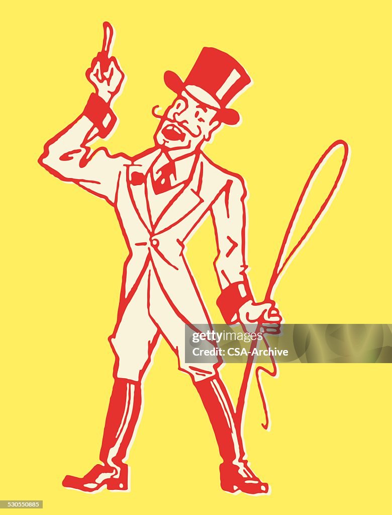 Circus Ringleader rivolto verso l'alto