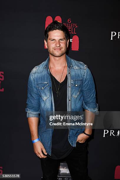 Actor Daniel Bucco attends the launch of '6 Bullets to Hell' on May 10, 2016 in Los Angeles, California.