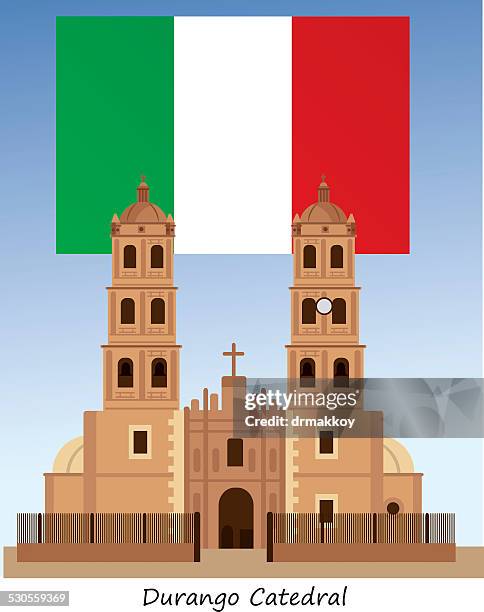 durango cathedral - mexicali stock illustrations