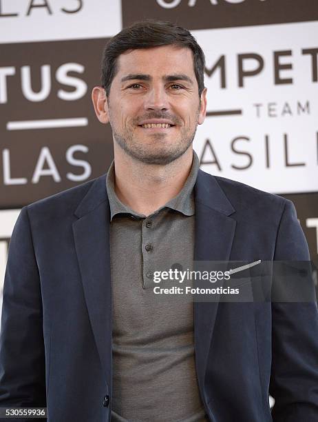 Iker Casillas attends a photocall to present 'Impetus Team Casillas' at the Colegio Oficial de Arquitectos on May 11, 2016 in Madrid, Spain