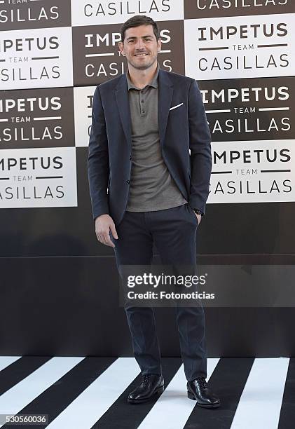 Iker Casillas attends a photocall to present 'Impetus Team Casillas' at the Colegio Oficial de Arquitectos on May 11, 2016 in Madrid, Spain