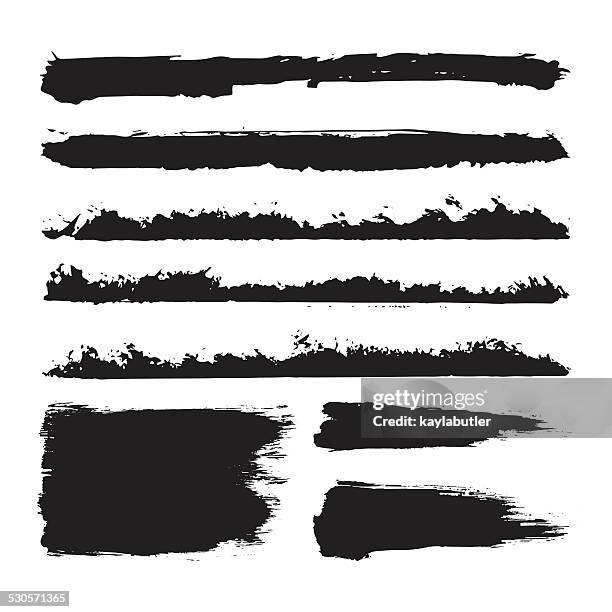 ilustraciones, imágenes clip art, dibujos animados e iconos de stock de recorrido de tinta - borde negro