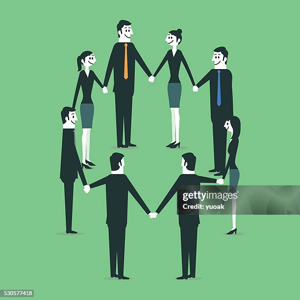 teamwork - multiple hands holding stock illustrations