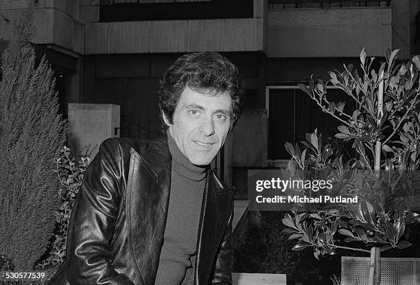 American singer Frankie Valli of pop vocal group, The Four Seasons, London, 2nd January 1975.