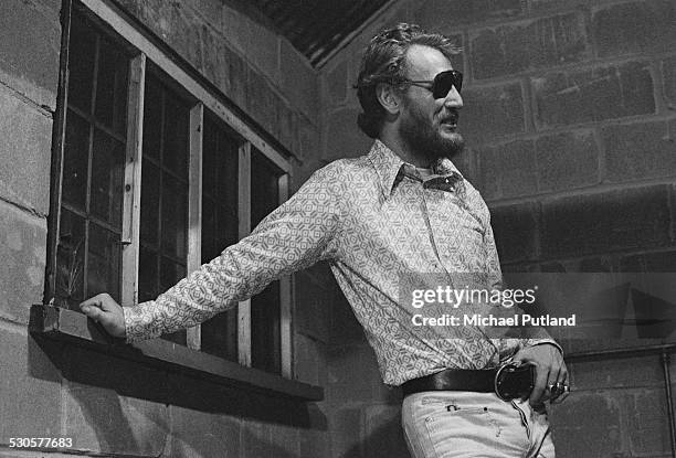 Drummer Ginger Baker, of English rock group the Baker Gurvitz Army, December 1974.