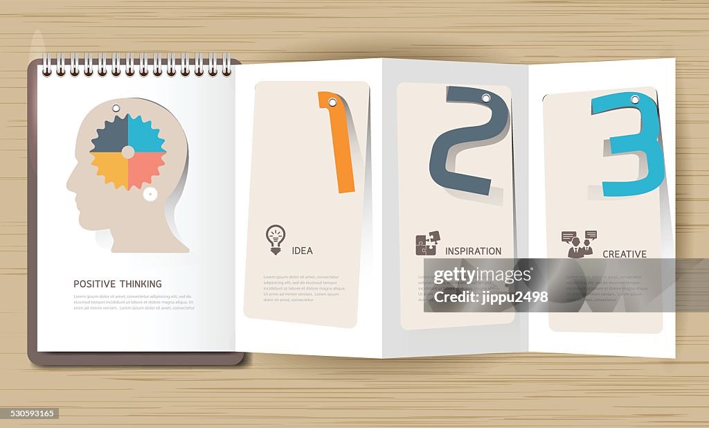 Think Positive Steps Vector Concept Step For Positive Thinking With Paper High-Res Vector ...